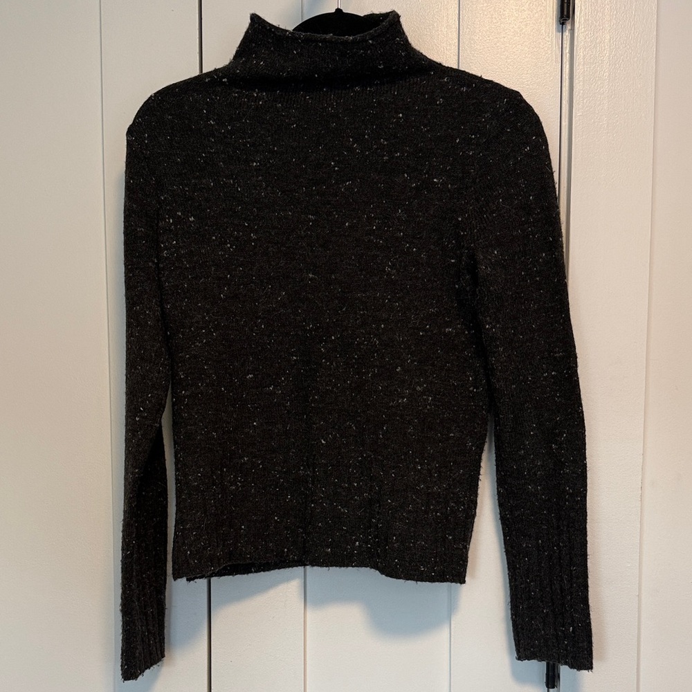 Madewell Black Donegal Mockneck Sweater